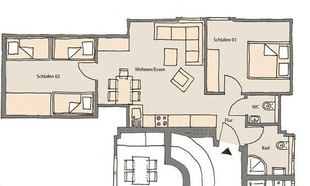 Meeresrauschen-landhaus-tadsen アパート *